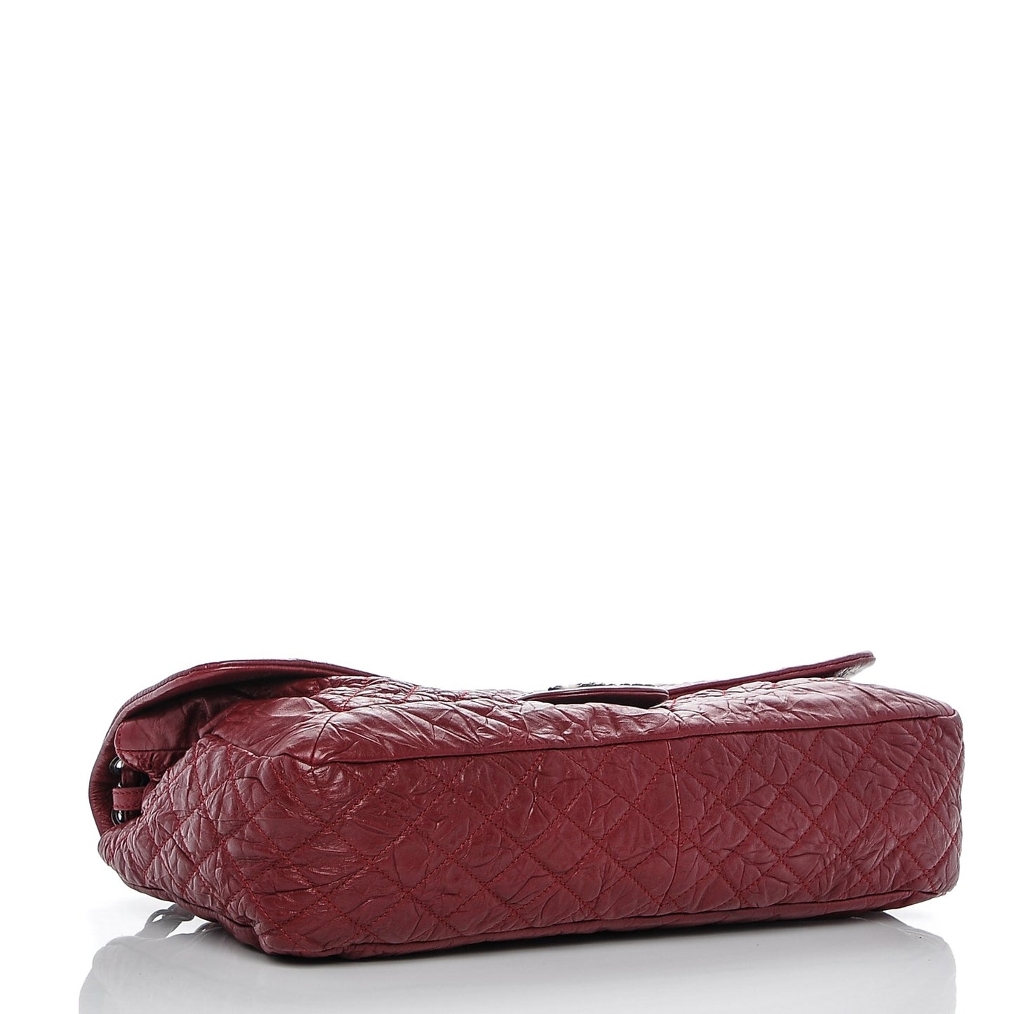 Aged Calfskin Coco Rider Flap Red