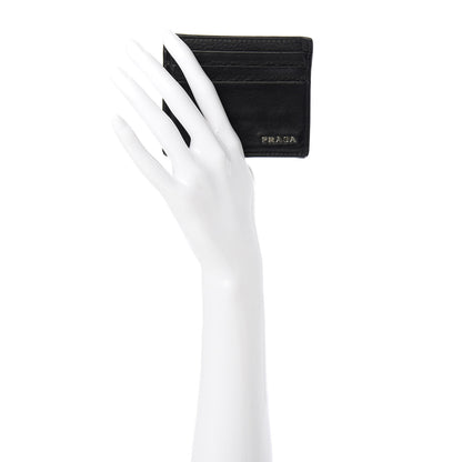Prada Vitello Grain Card Holder Black 2 of 7