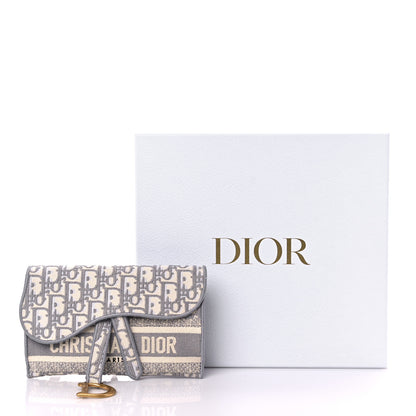 Christian Dior Oblique Slim Saddle Pouch Grey 9 of 9