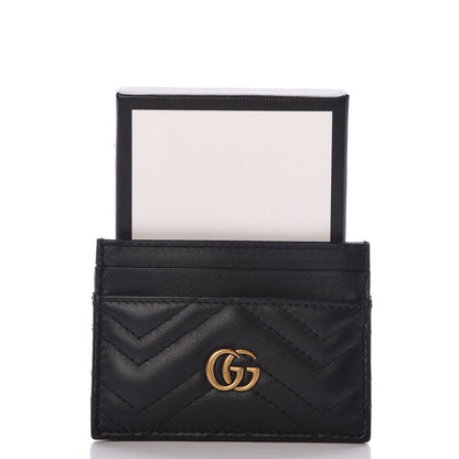 Gucci Calfskin Matelasse GG Marmont Card Holder Black 7 of 7