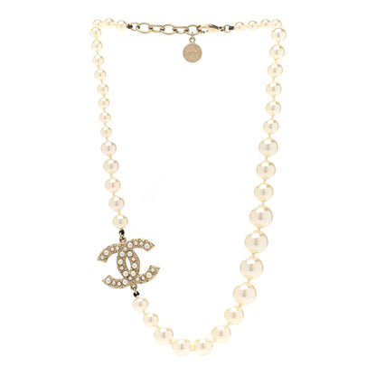 Chanel Pearl CC 100th Anniversary Necklace Light Gold 3 of 5