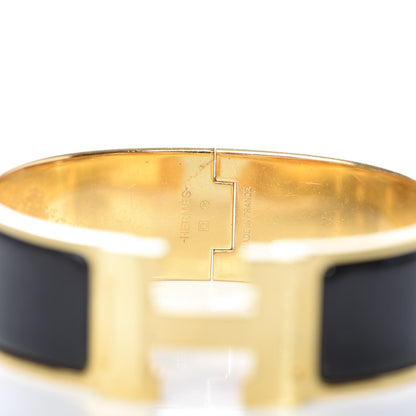 Hermes Enamel Wide Clic Clac H Bracelet GM Black 4 of 4