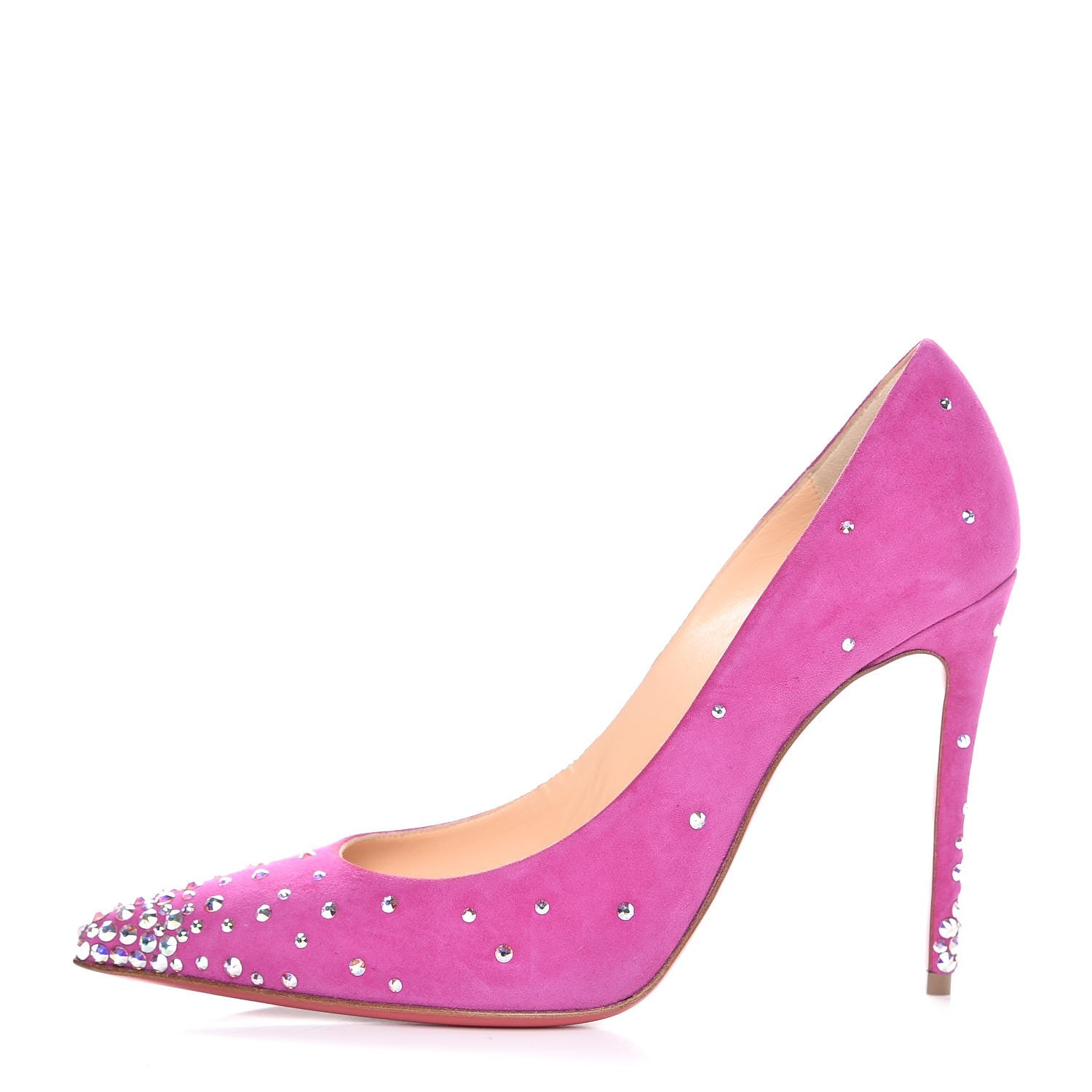 Christian Louboutin Suede Degrastrasss 100 Pumps 36.5 Version Rose Indien 1 of 8