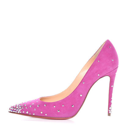 Christian Louboutin Suede Degrastrasss 100 Pumps 36.5 Version Rose Indien 1 of 8