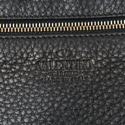 Valentino Garavani Pebbled Calfskin Medium Rockstud Tote Black 6 of 11
