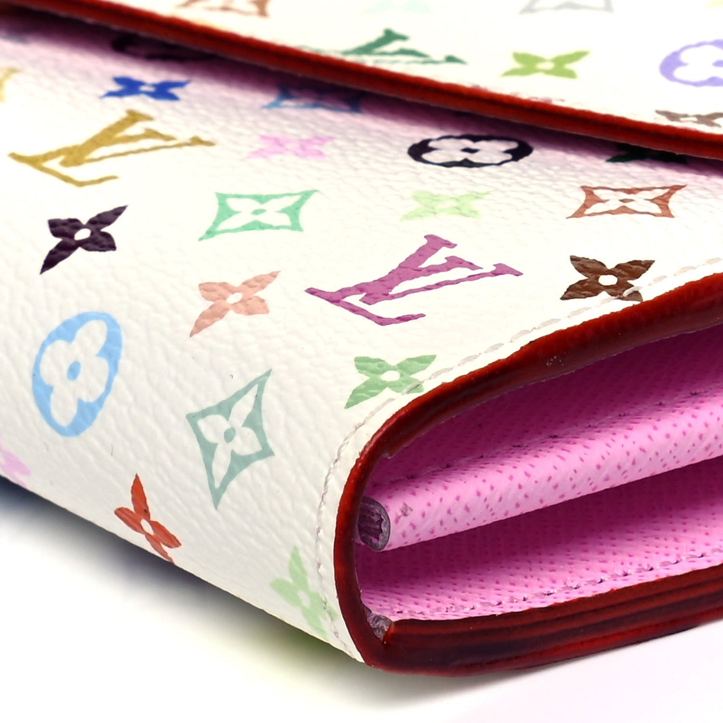 Monogram Multicolor Sarah Wallet NM White Litchi