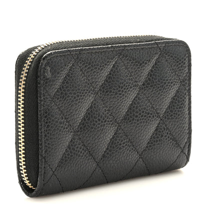 Chanel Caviar Quilted Classic Zipped Coin Purse Black 4 of 8