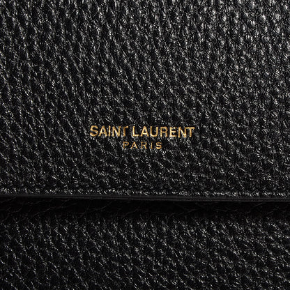 Saint Laurent Grained Calfskin Medium Moujik Top Handle Bag Black 6 of 11