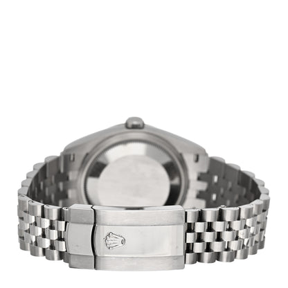 Rolex Stainless Steel 18K White Gold Diamond 36mm Oyster Perpetual Datejust Watch Green Palm 126234 3 of 5