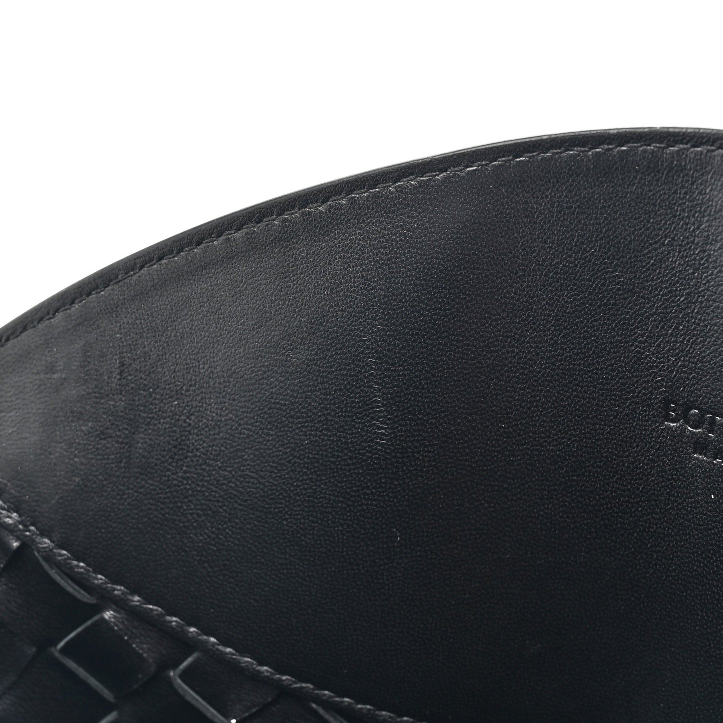 Patent Intrecciato Shoulder Bag Black