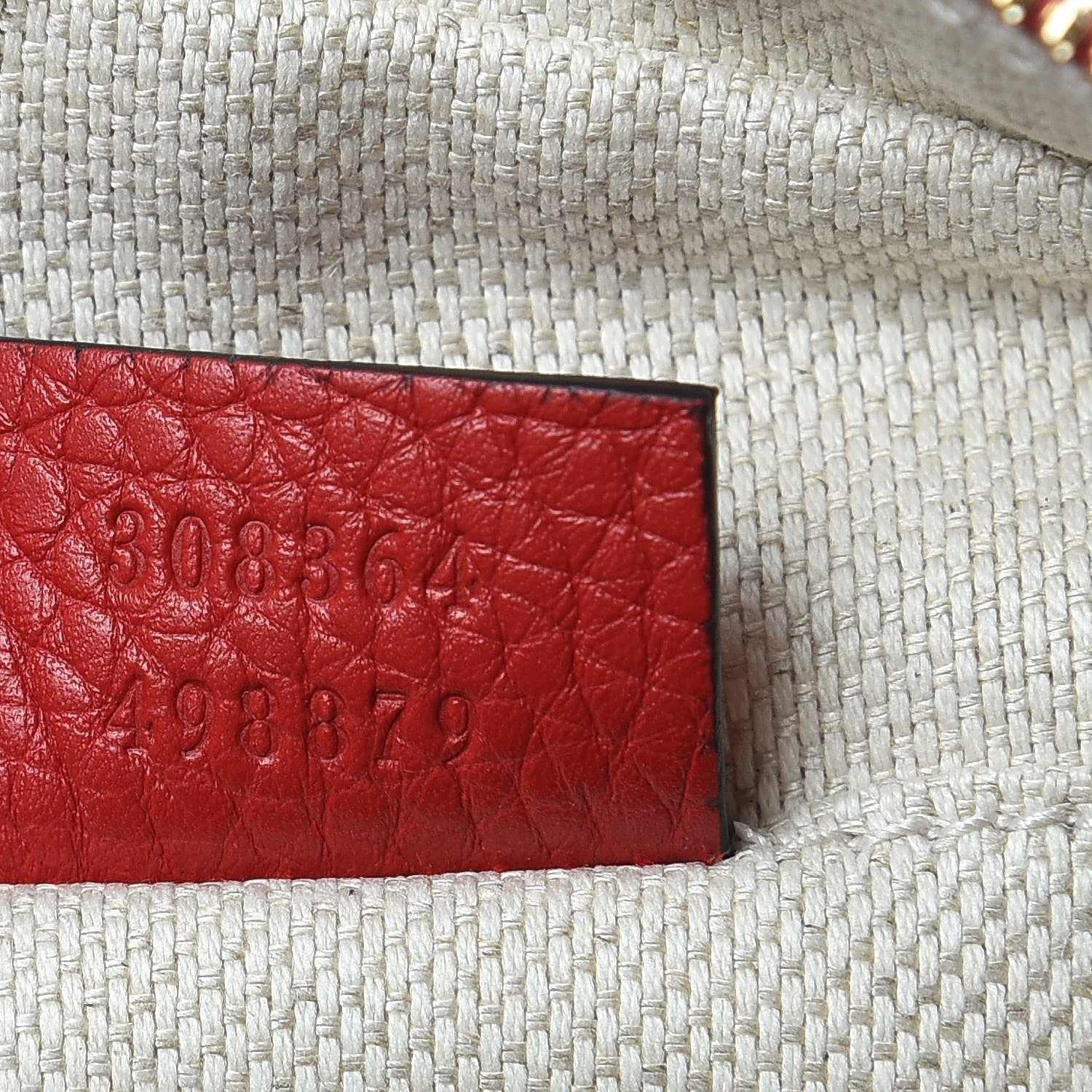 Gucci Pebbled Calfskin Small Soho Disco Bag Tabasco Red 7 of 9