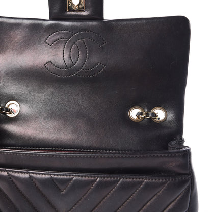 Chanel Lambskin Chevron Quilted Small Single Flap Black 14 of 15