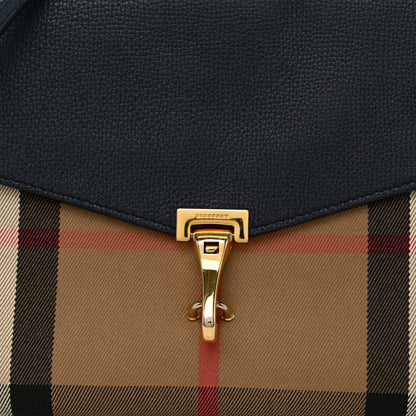 Burberry Derby Calfskin House Check Baby Macken Crossbody Bag Navy 7 of 12