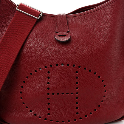 Hermes Taurillon Clemence EVELYNE III PM Rubis 8 of 11