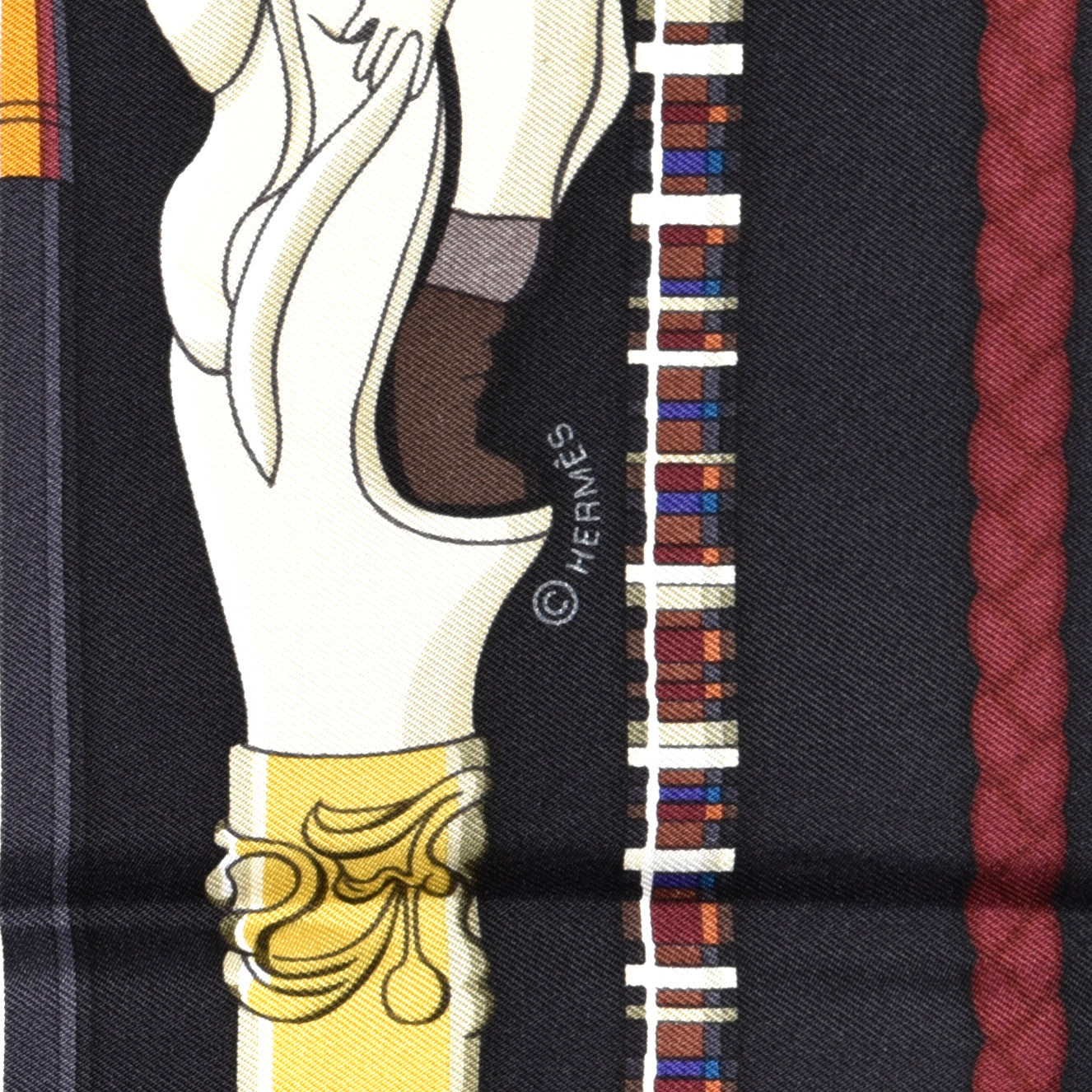 Hermes Silk Les Cannes Scarf 90 4 of 5
