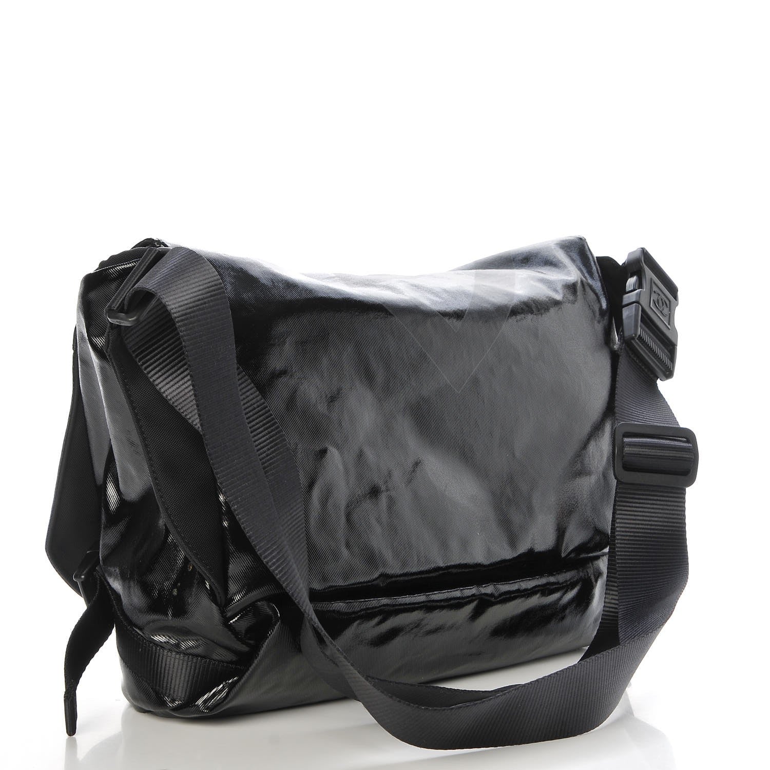 Chanel Coated Canvas Sport Messenger Black 3 of 7