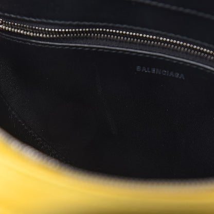 Balenciaga Shiny Day Calfskin Logo XS Triangle Duffle Jaune Black 6 of 10