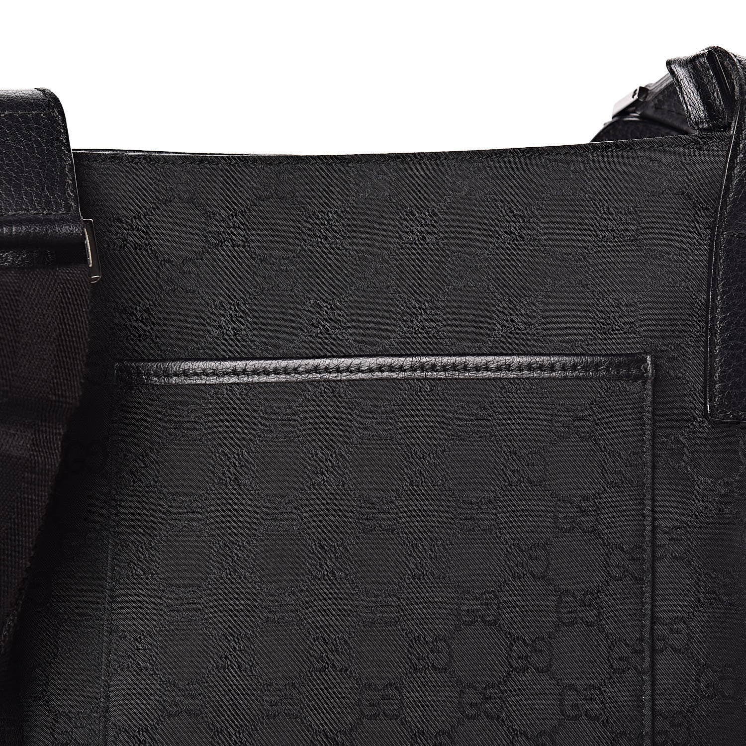 Gucci Nylon Monogram Flat Messenger Bag Black 12 of 12