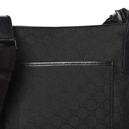 Gucci Nylon Monogram Flat Messenger Bag Black 12 of 12