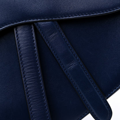 Christian Dior Calfskin Saddle Bag Blue 10 of 13