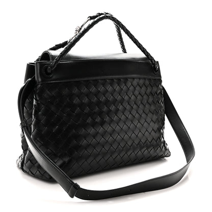 Bottega Veneta Calfskin Intrecciato Medium Andiamo Messenger Bag Black 3 of 10