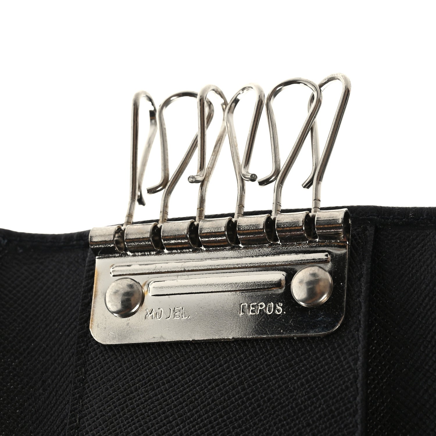 Prada Saffiano Metal 6 Key Holder Black 6 of 8