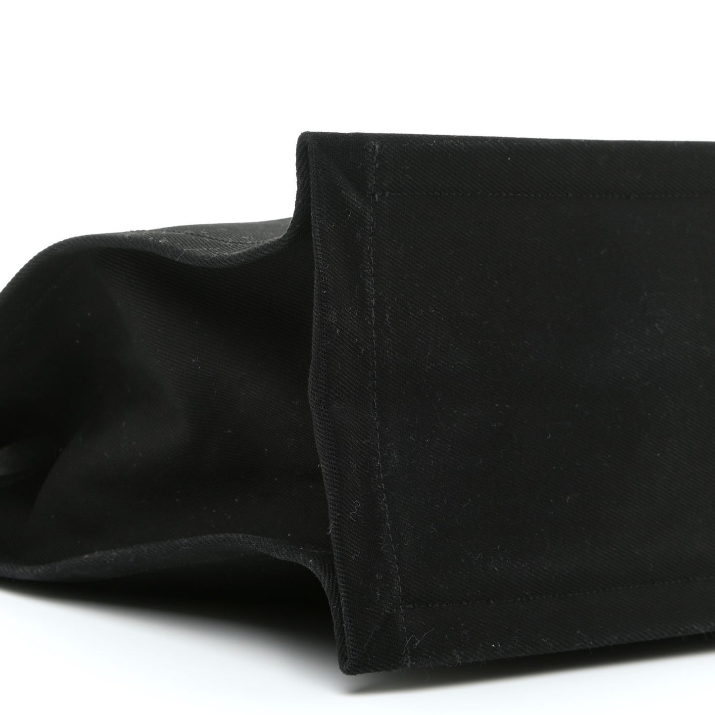 Linen Calfskin Rive Gauche Tote Black