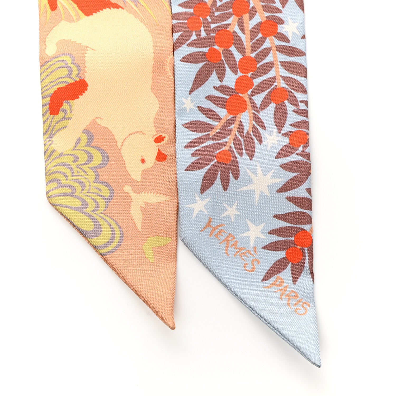 Hermes Silk Le Charme D Orphee Twilly Ciel Beige Rose 2 of 4