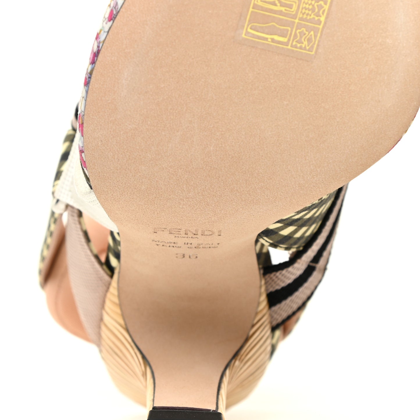 Cotton Printed Colibri Slingback Mid-Heel Pumps 36 Rosa Multi Black Crema