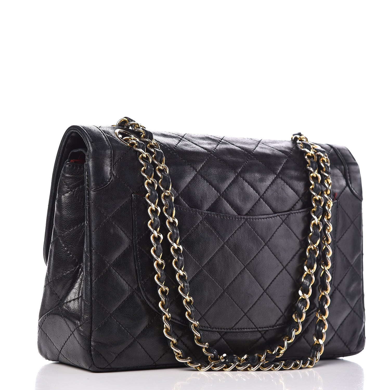 Chanel Lambskin Quilted Medium Double Flap Black 3 of 20
