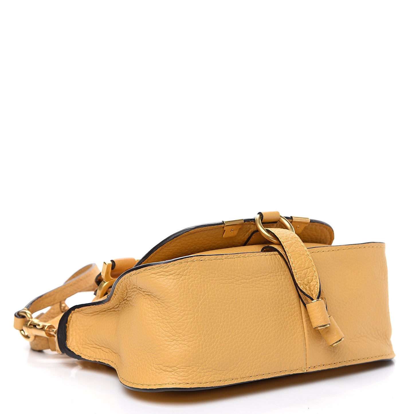 Calfskin Mini Marcie Satchel Curry Yellow