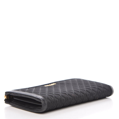Prada Tessuto Nylon Quilted Zip Around Wallet Black 4 of 11