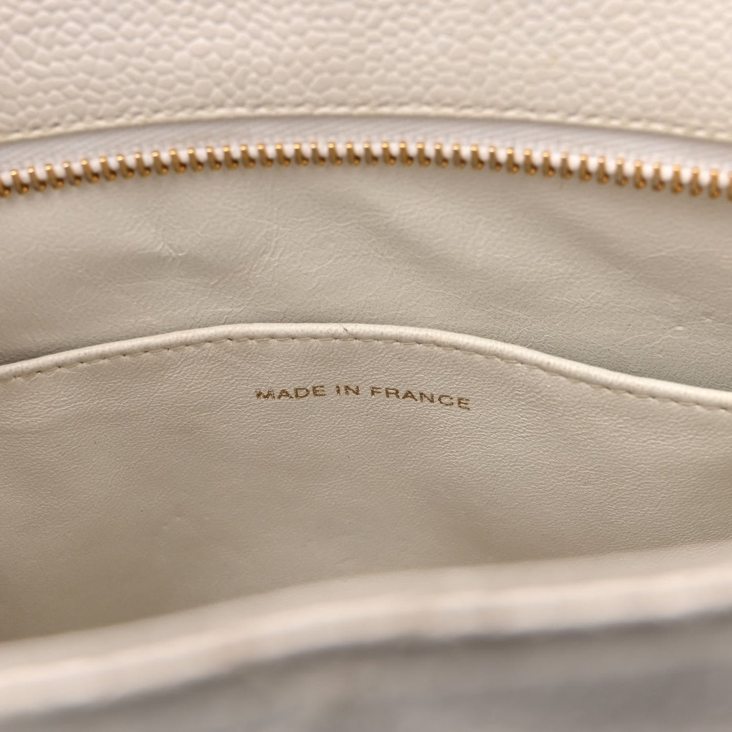 Caviar Quilted Medallion Tote White