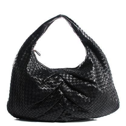 Bottega Veneta Nappa Intrecciato Pleated Large Veneta Hobo Black 1 of 8