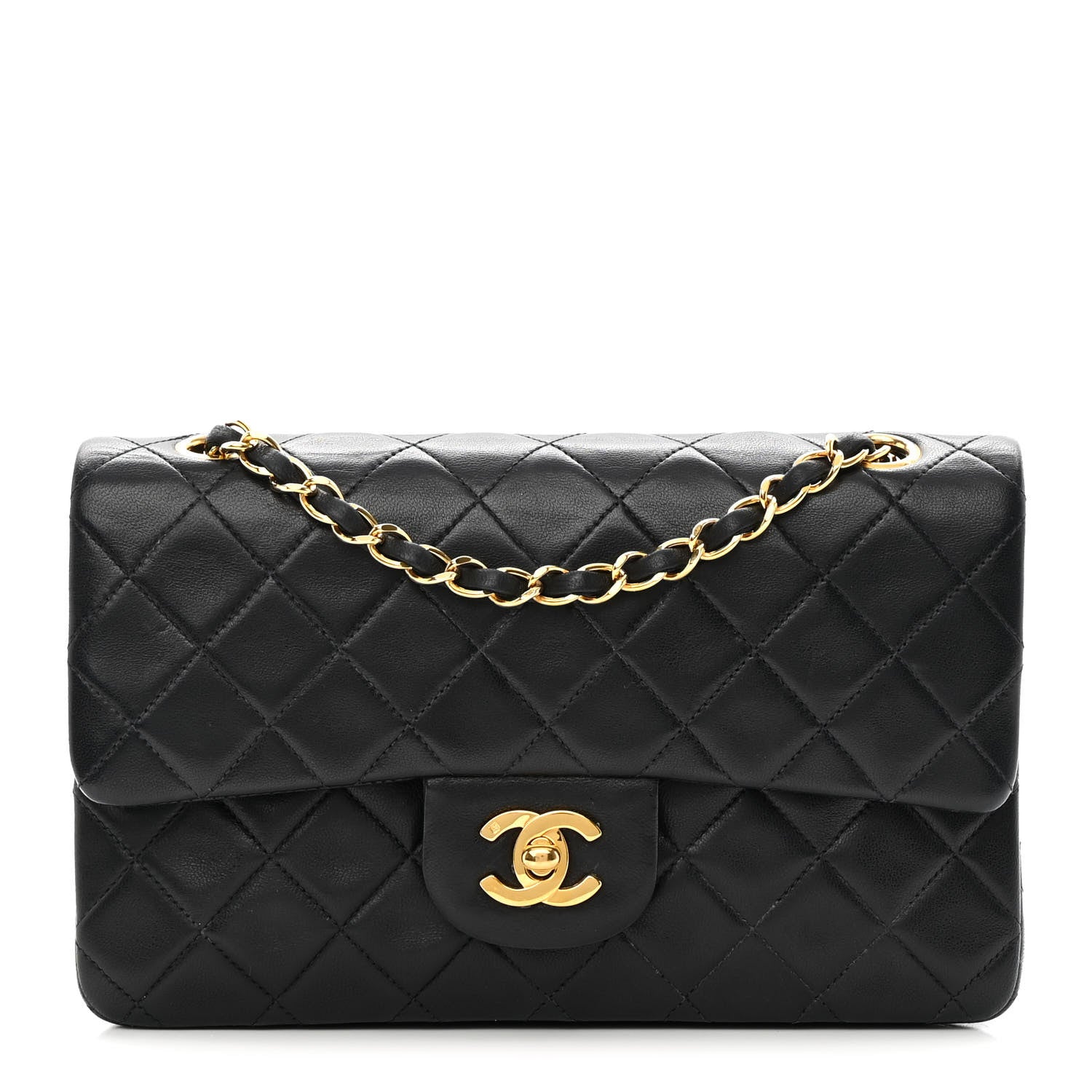 Chanel Lambskin Quilted Small Double Flap Black 1 of 16