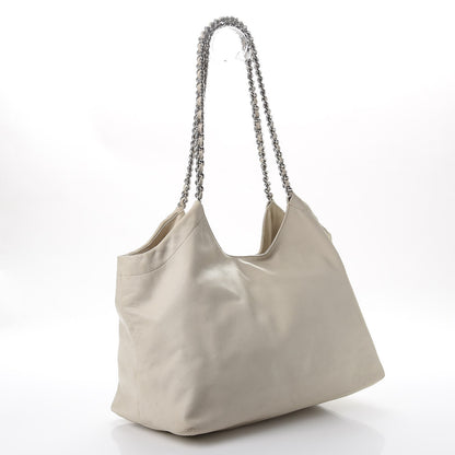 Prada Soft Calf Chain Tote Talco 9 of 20