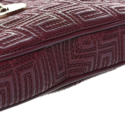 Versace Nappa Quilted Palazzo Chain Crossbody Bag Burgundy 9 of 10