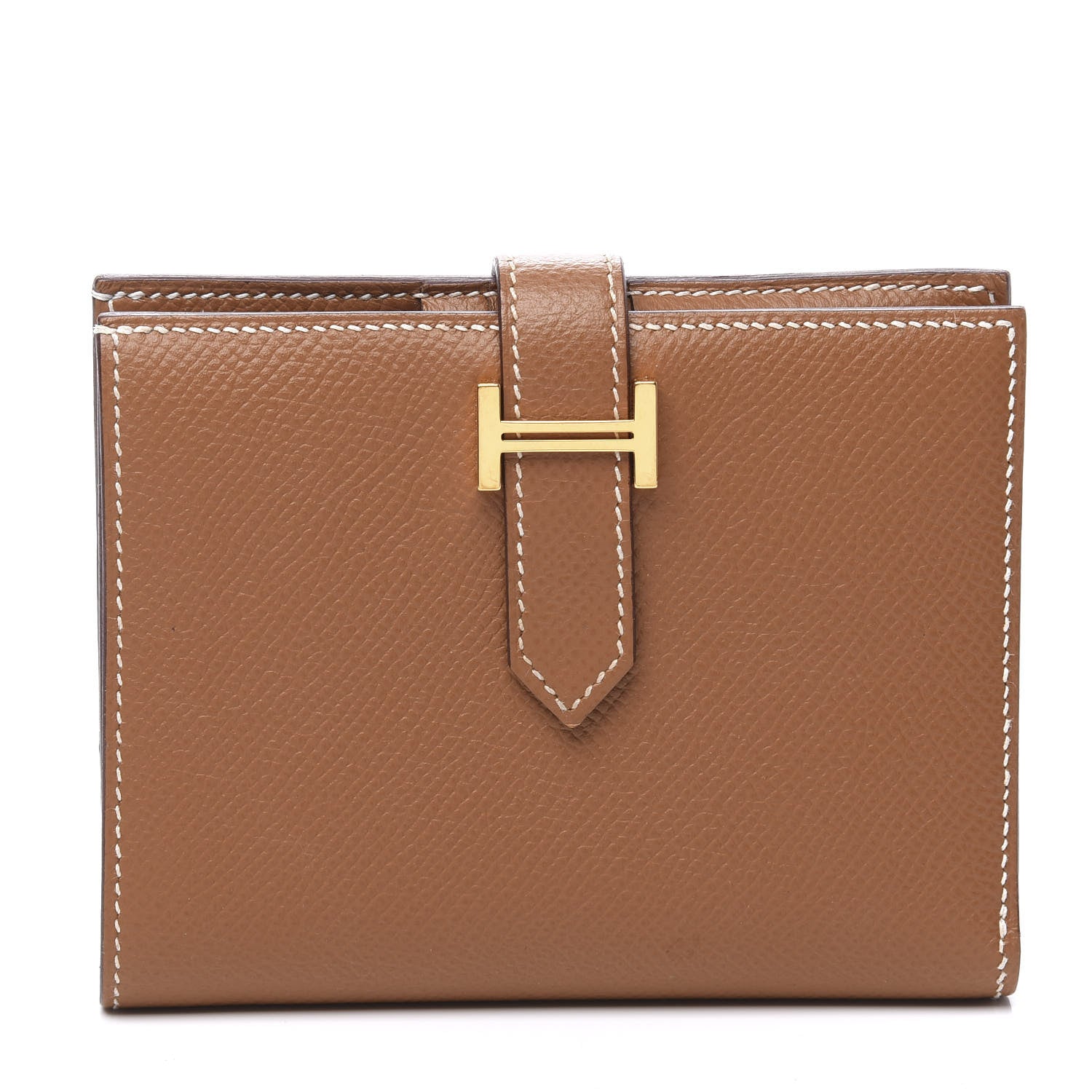 Hermes Epsom Bearn Compact Wallet Gold 1 of 8