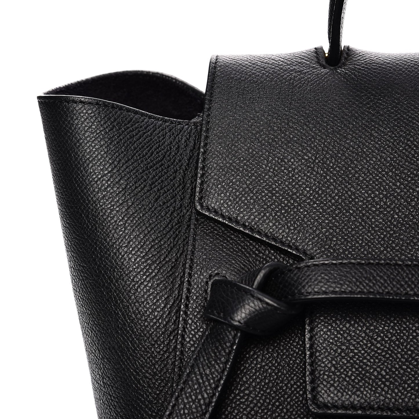 Baby Grained Calfskin Mini Belt Bag Black