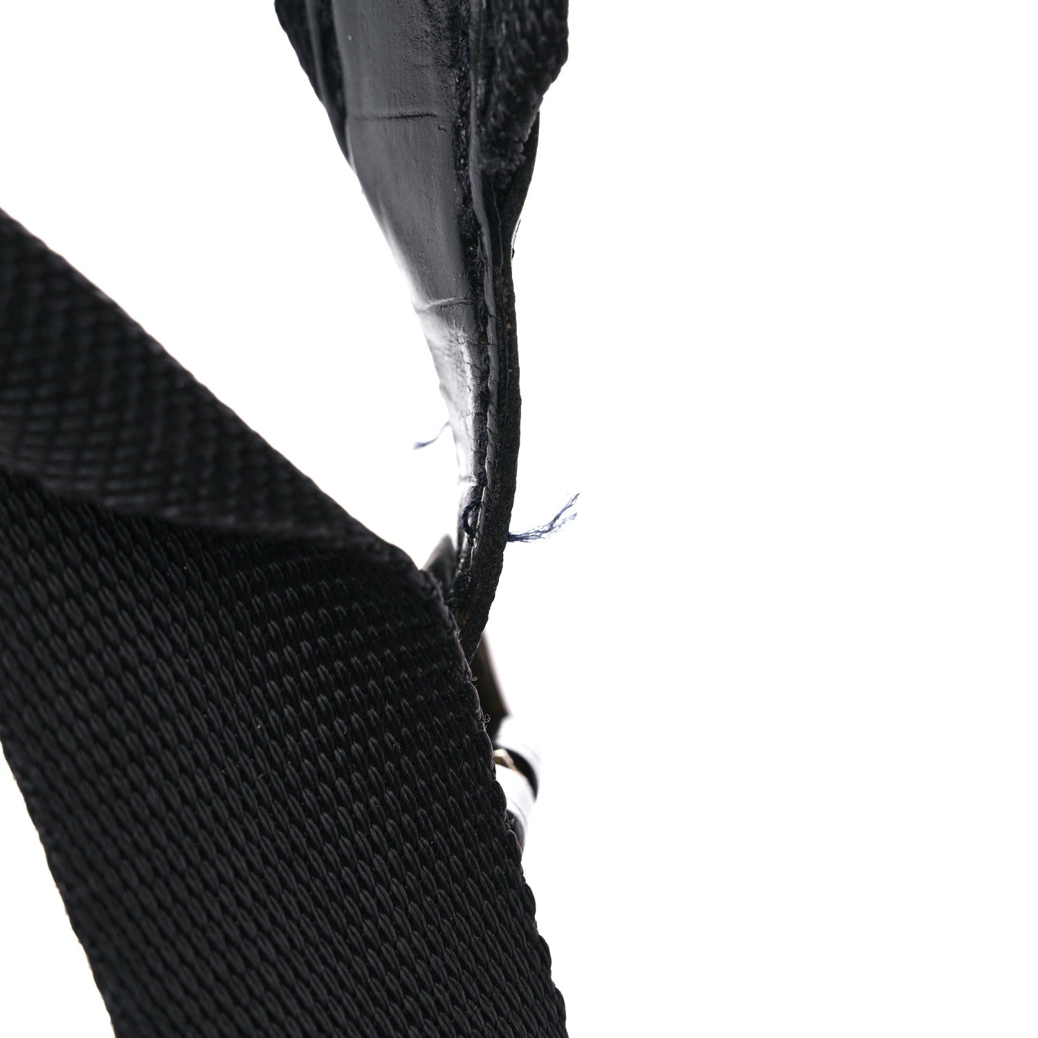 Prada Tessuto Nylon Crocodile Embossed Calfskin Cinch Backpack Black 27 of 28