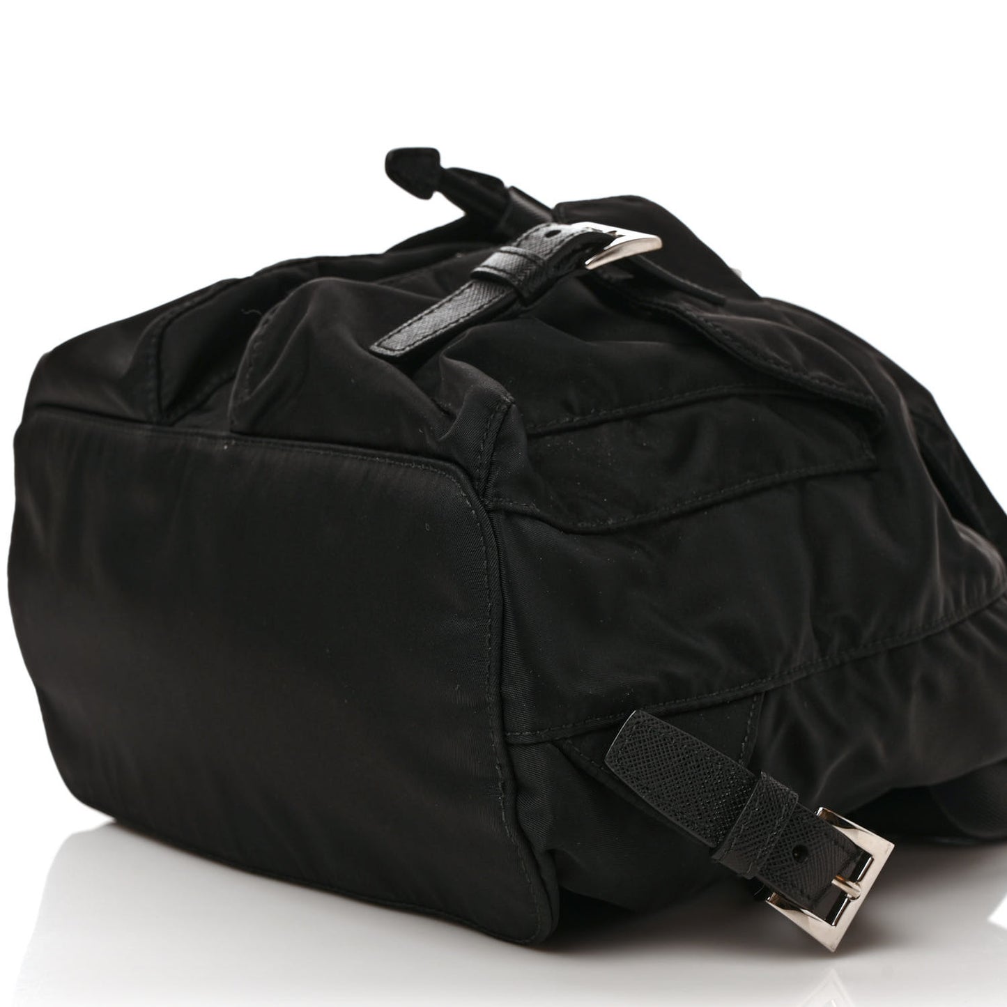 Tessuto Nylon Saffiano Small Backpack Black
