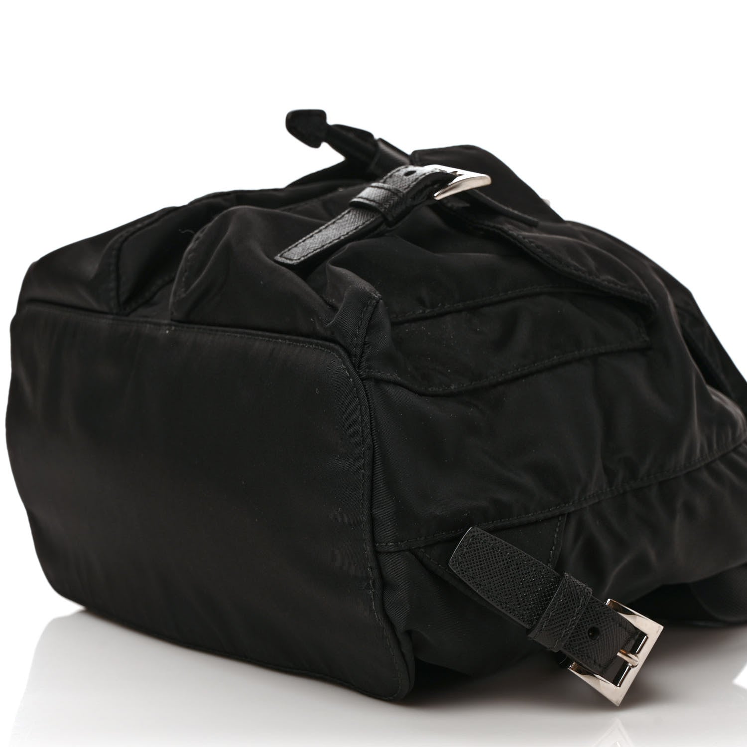 Prada Tessuto Nylon Saffiano Small Backpack Black 9 of 9