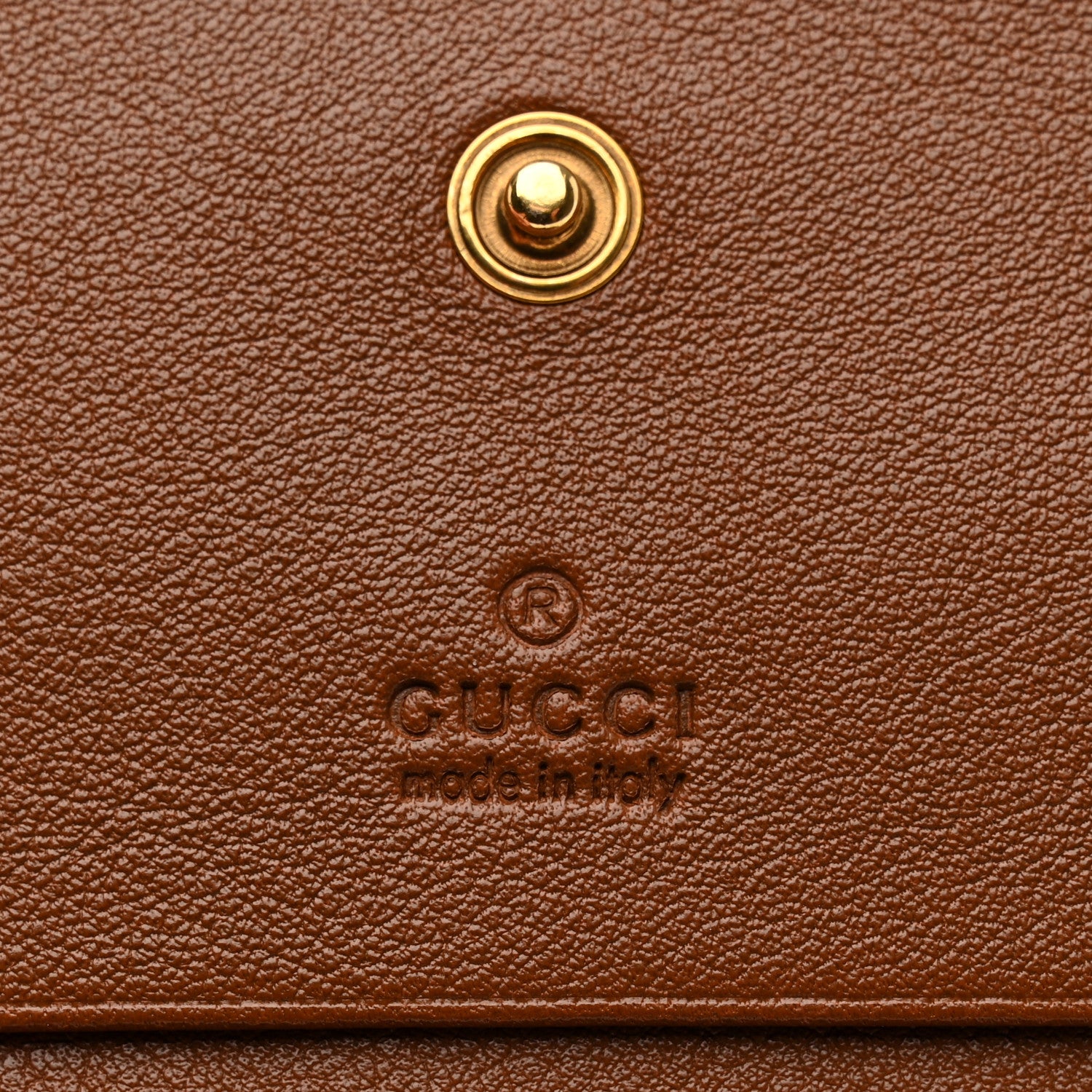 Gucci Wonka Grain Calfskin Diana Card Case Wallet Cuir 6 of 8