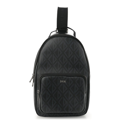 Christian Dior Coated Canvas CD Diamond Mini Rider Backpack Black 1 of 12