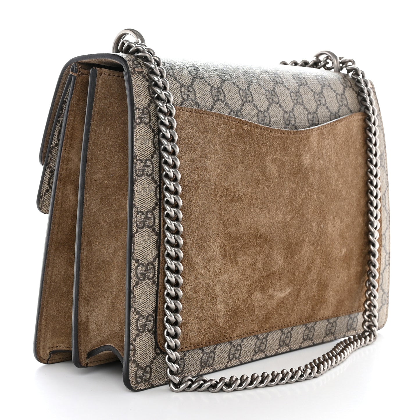 GG Supreme Monogram Medium Dionysus Shoulder Bag Taupe
