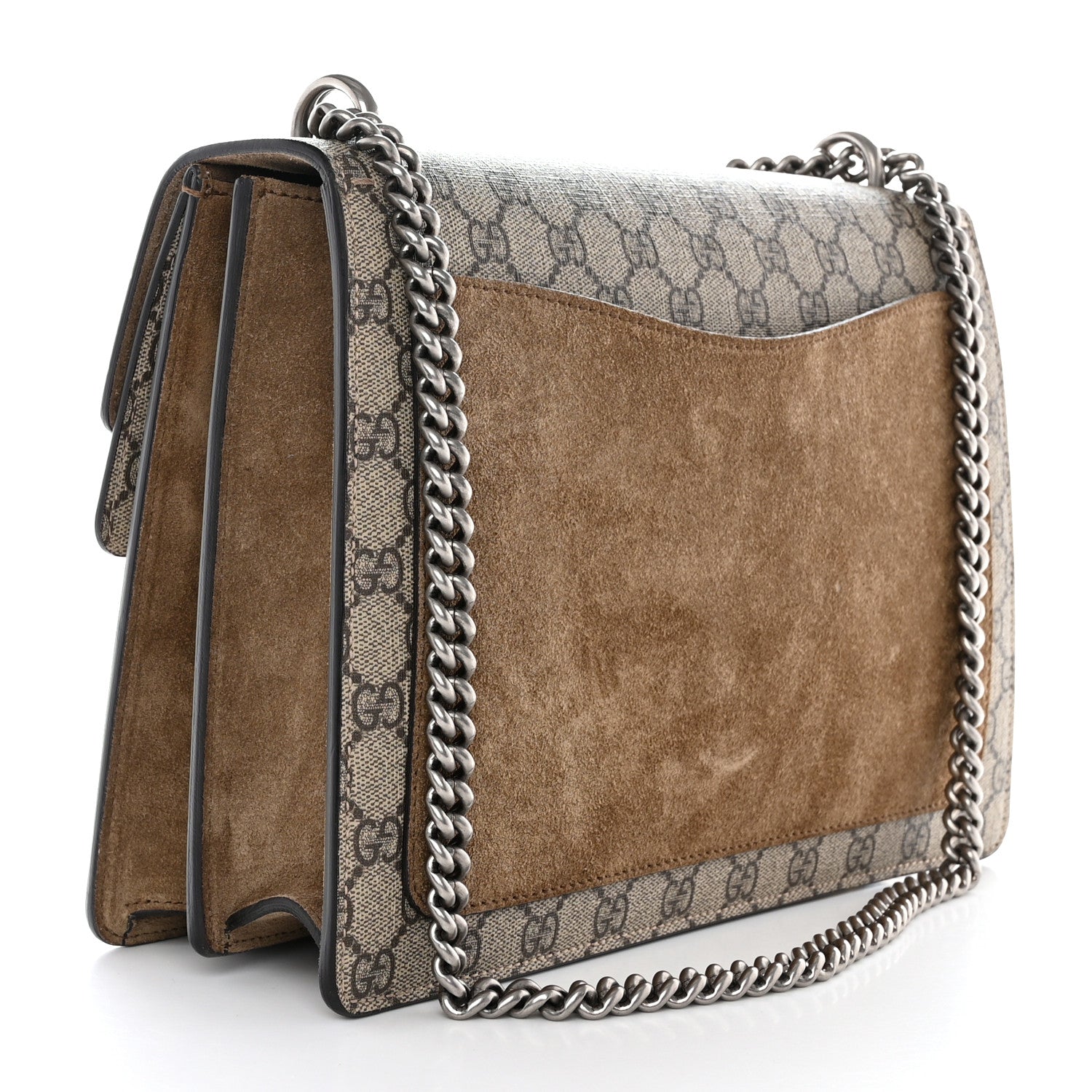 Gucci GG Supreme Monogram Medium Dionysus Shoulder Bag Taupe 3 of 12