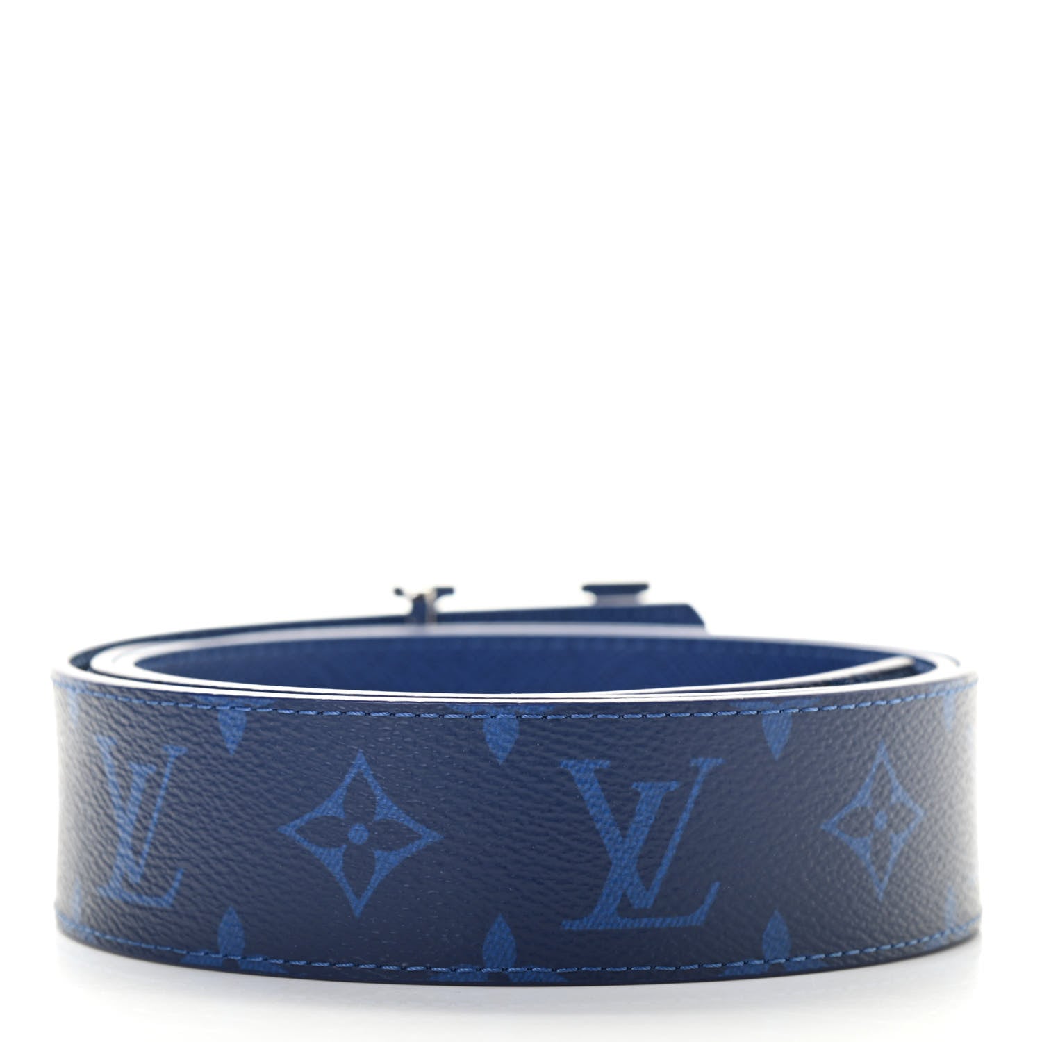 Louis Vuitton Monogram 40mm Reversible LV Initiales Belt 100 40 Cobalt Blue 2 of 7