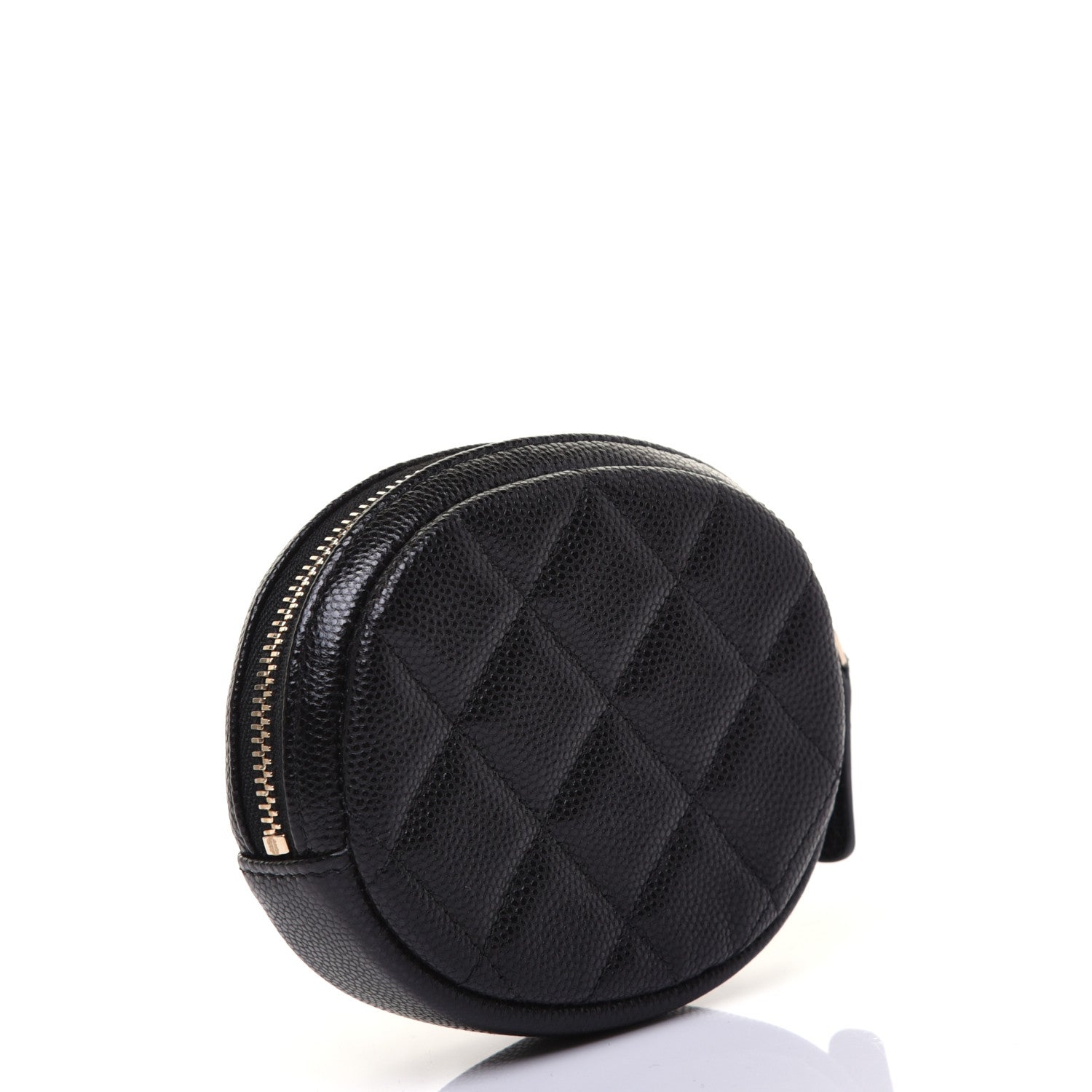 Chanel Caviar Quilted Zip Around Classic Coin Purse Black 3 of 12