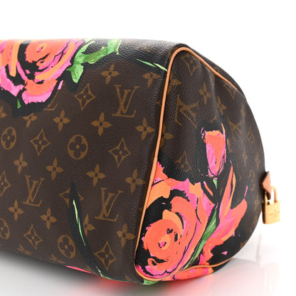 Louis Vuitton Monogram Roses Speedy 30 8 of 8