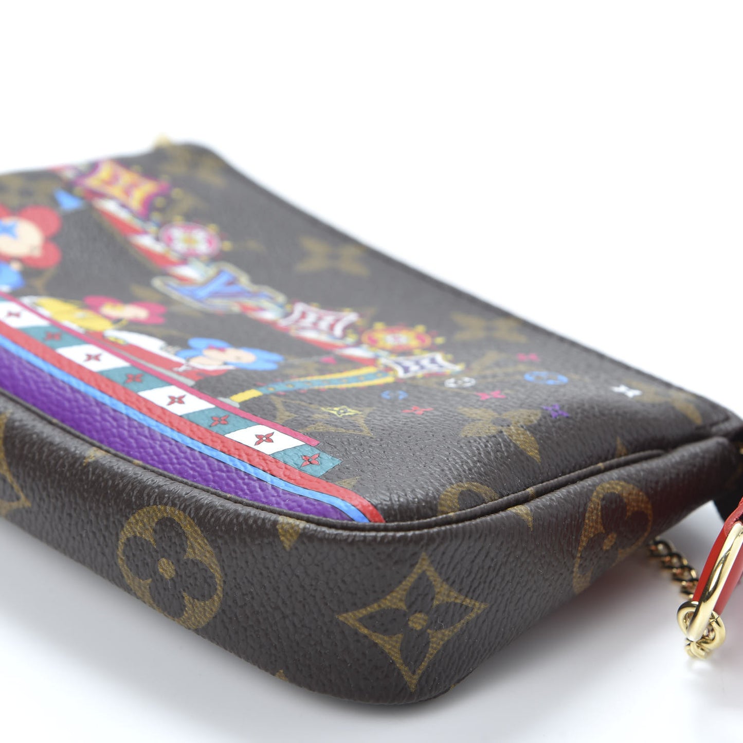 Monogram 2020 Christmas Animation Bumper Cars Mini Pochette Accessories Coquelicot